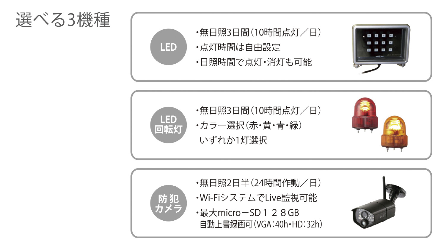 マルオカ工商＿自立型ソーラー街路灯シリーズ